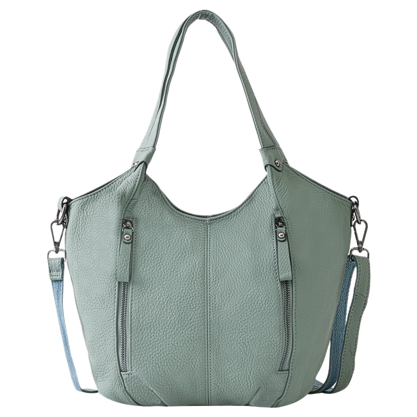 Black Leather Multi Pocket Tote