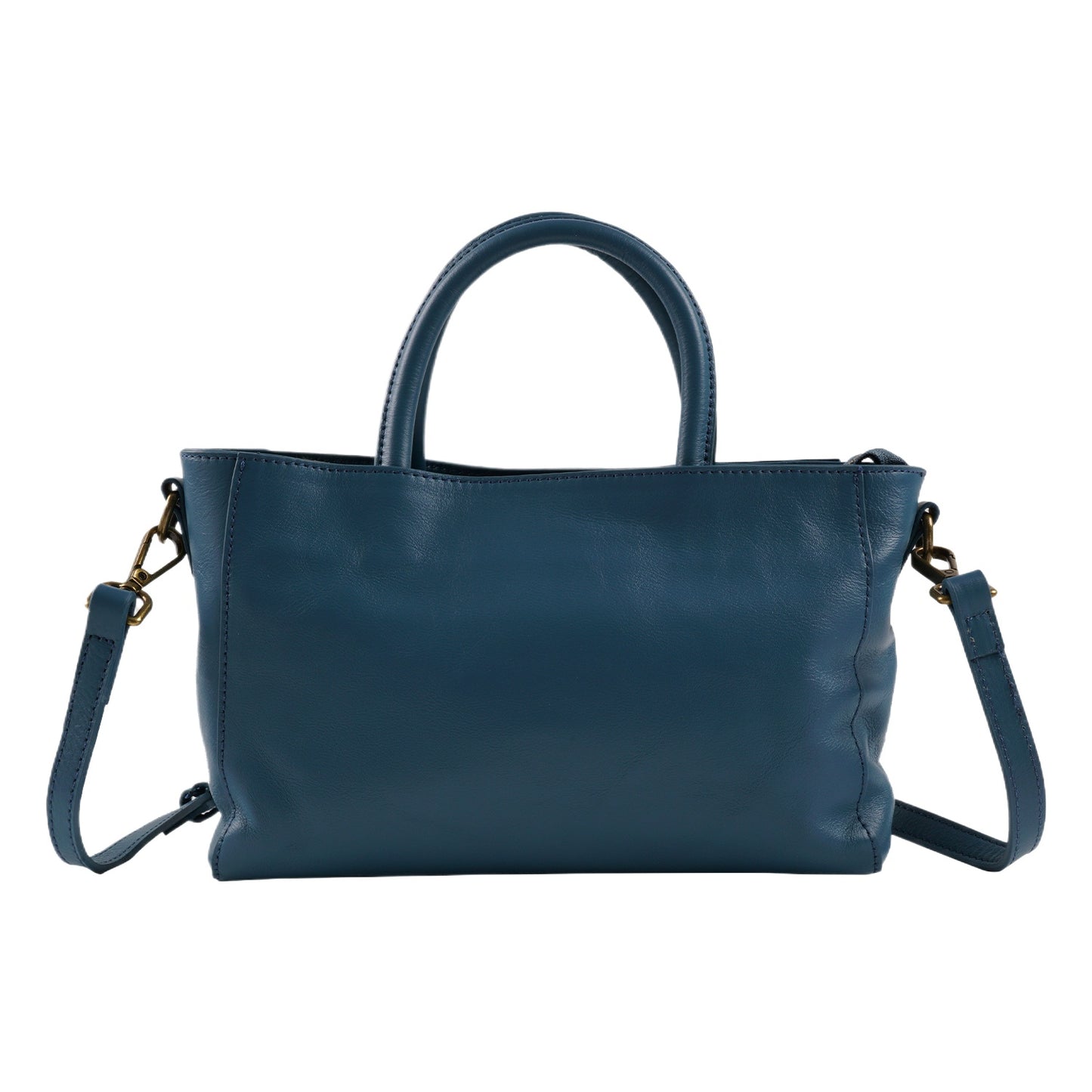 Teal Leather Mini Satchel Bag